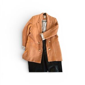 Jules & Leopold Women's Orange Double-Breasted Blazer